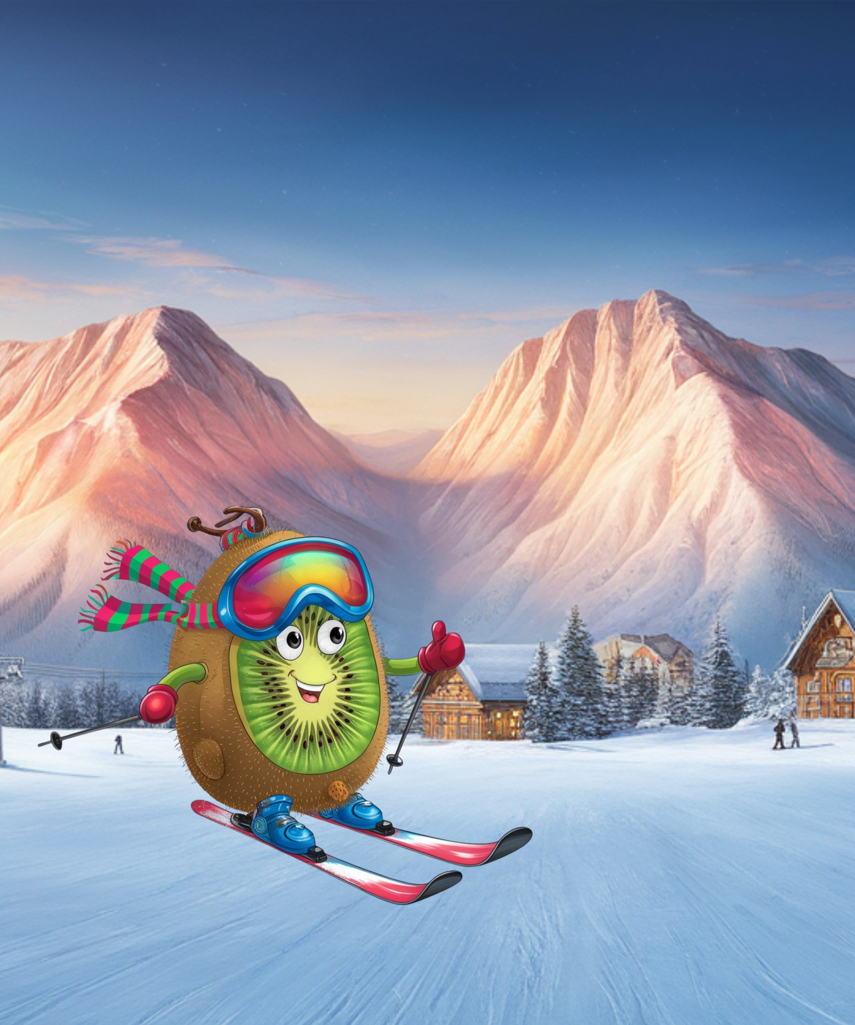 Skiing Kiwi